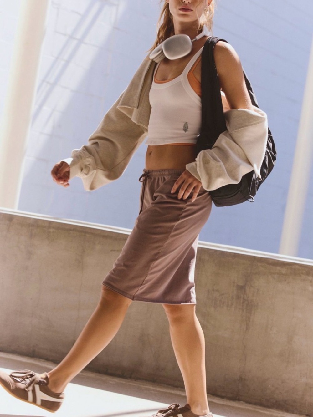 FP Movement Hot Shot Slim Skirt , brown earth, new, sz xl New item! - Picture 3 of 6